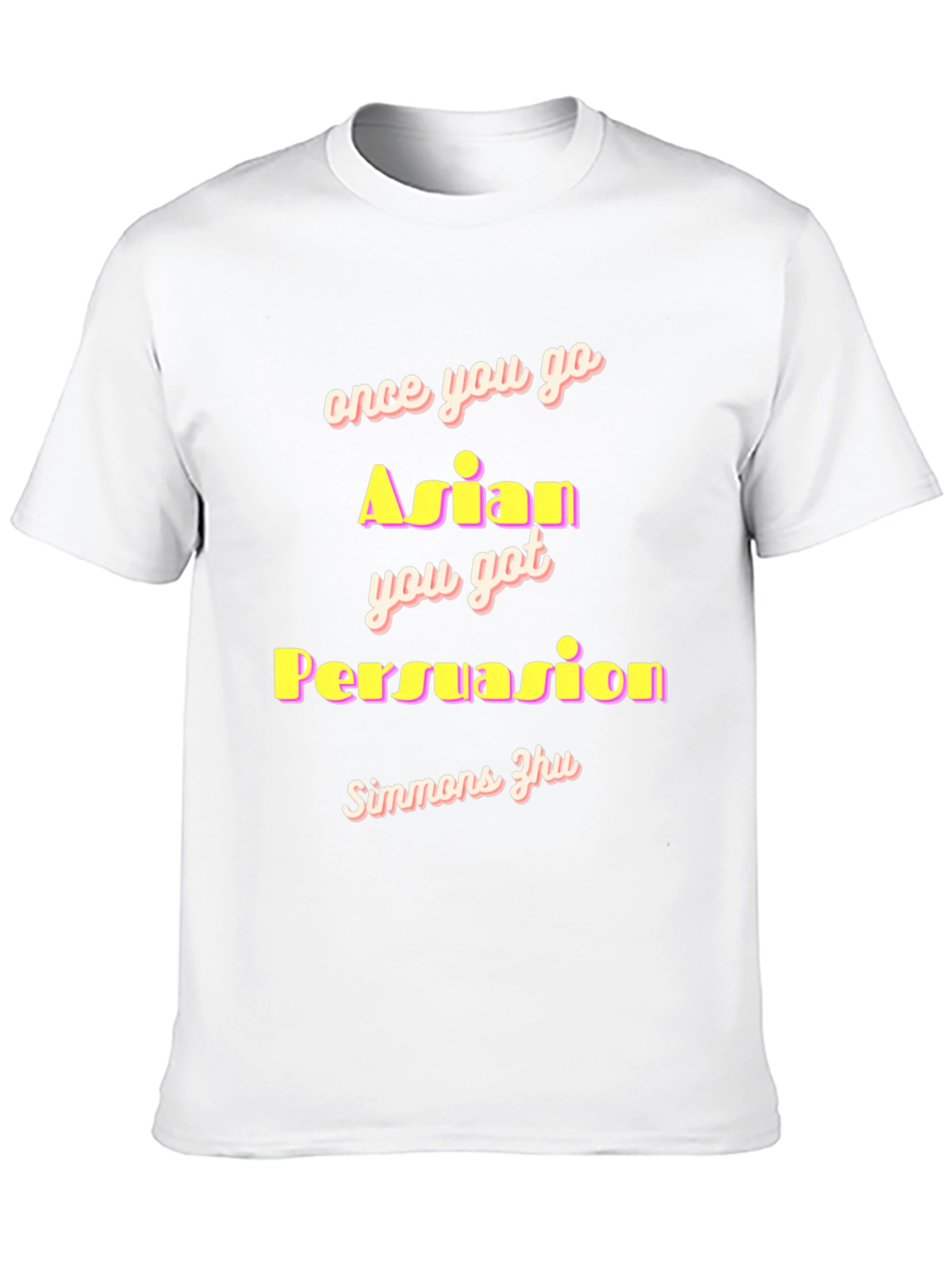 Camiseta Negra con Diseño Gracioso Asian Persuasion