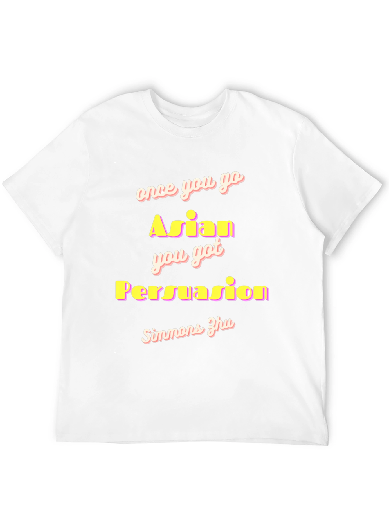 Camiseta Negra con Diseño Gracioso Asian Persuasion