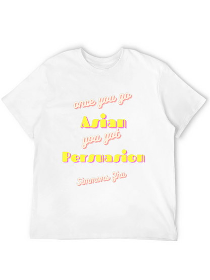 Camiseta Negra con Diseño Gracioso Asian Persuasion