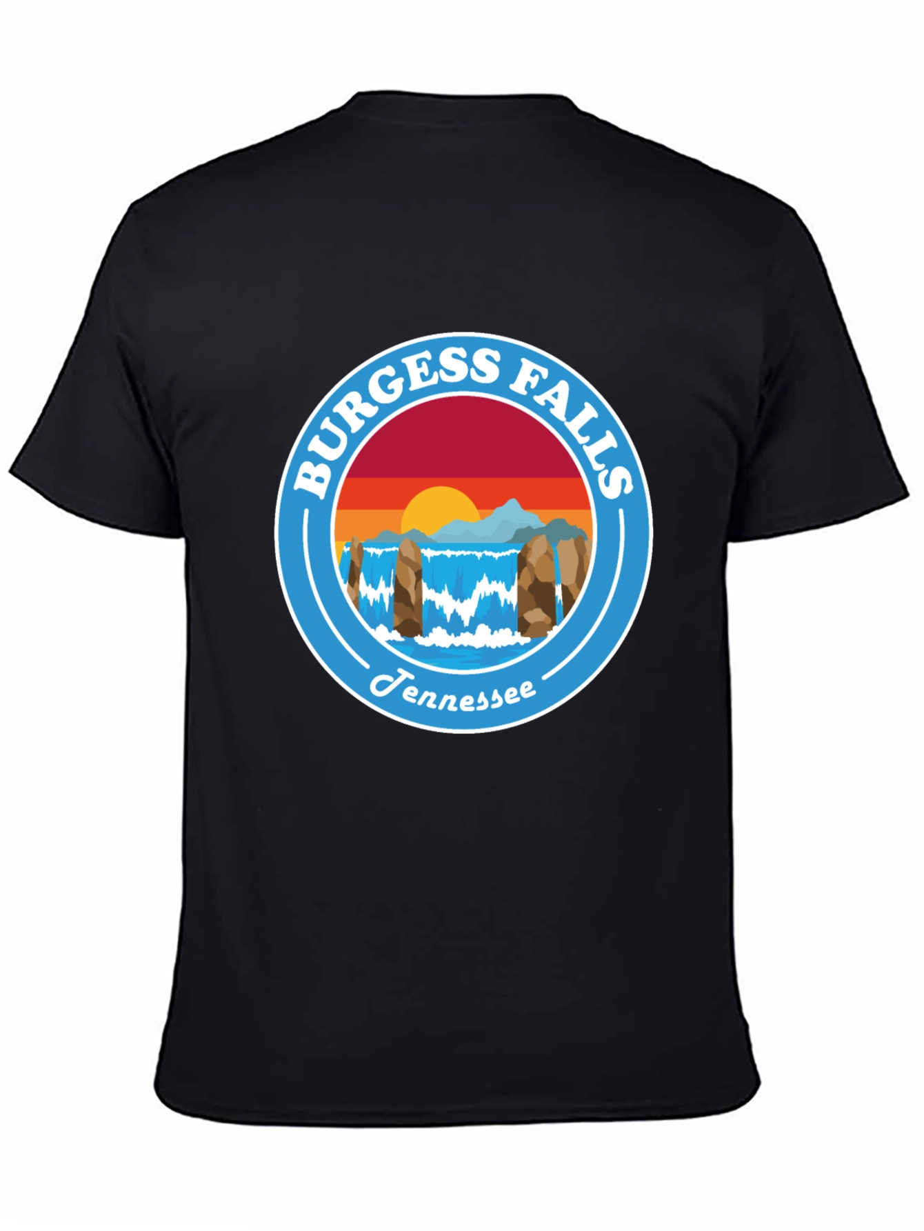 Camiseta Negra Burgess Falls Tennessee