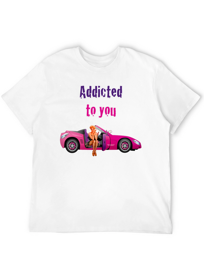 Camiseta Negra Addicted to You con Coche Rosa