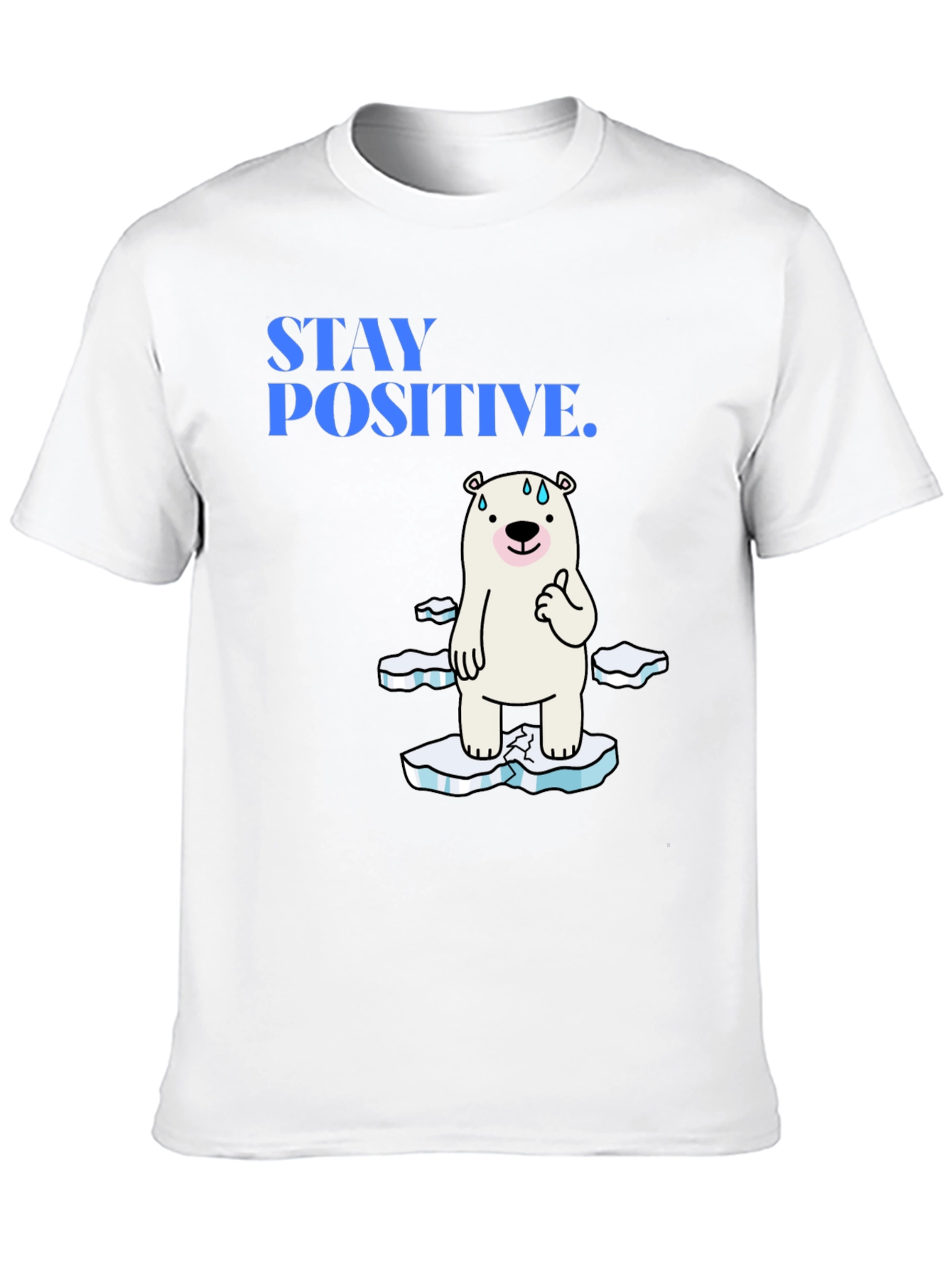 Camiseta Negra Stay Positive Oso Polar
