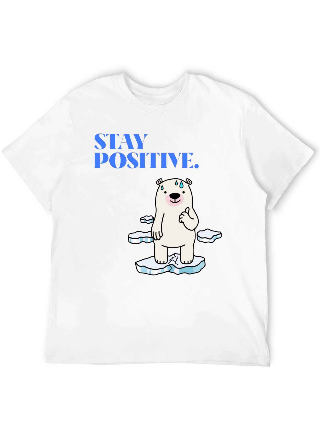 Camiseta Negra Stay Positive Oso Polar