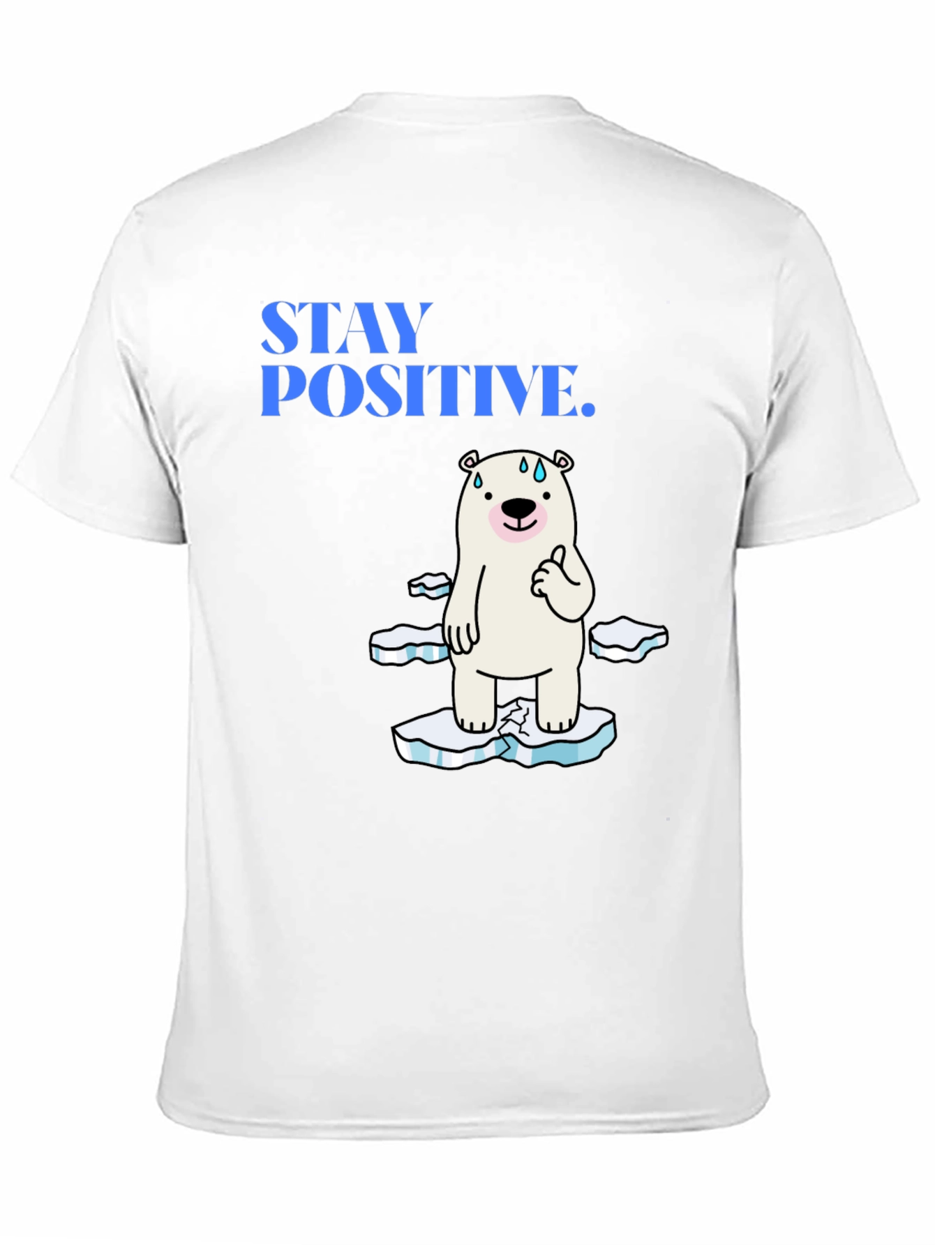 Camiseta Negra Stay Positive Oso Polar