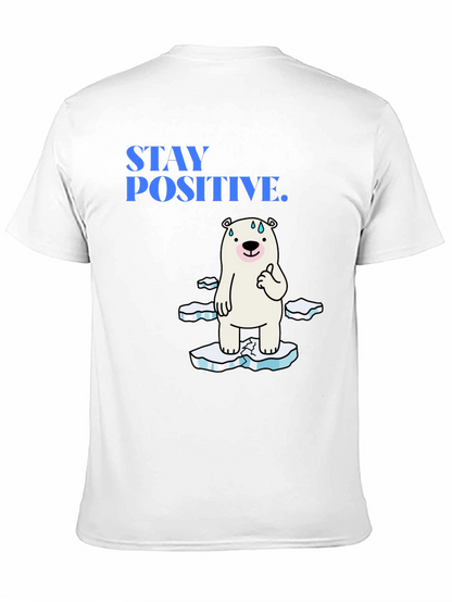 Camiseta Negra Stay Positive Oso Polar