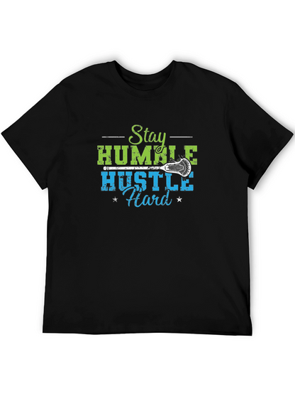 Camiseta Negra Stay Humble Hustle Hard Lacrosse