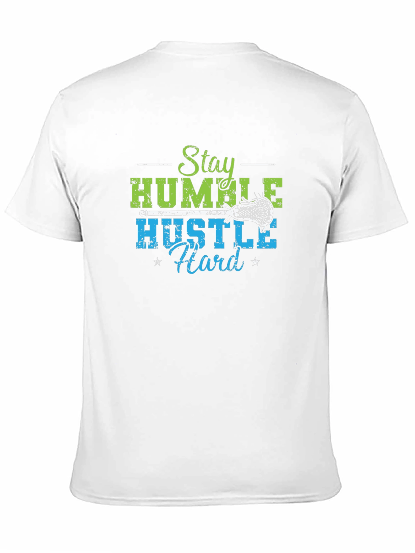 Camiseta Negra Stay Humble Hustle Hard Lacrosse