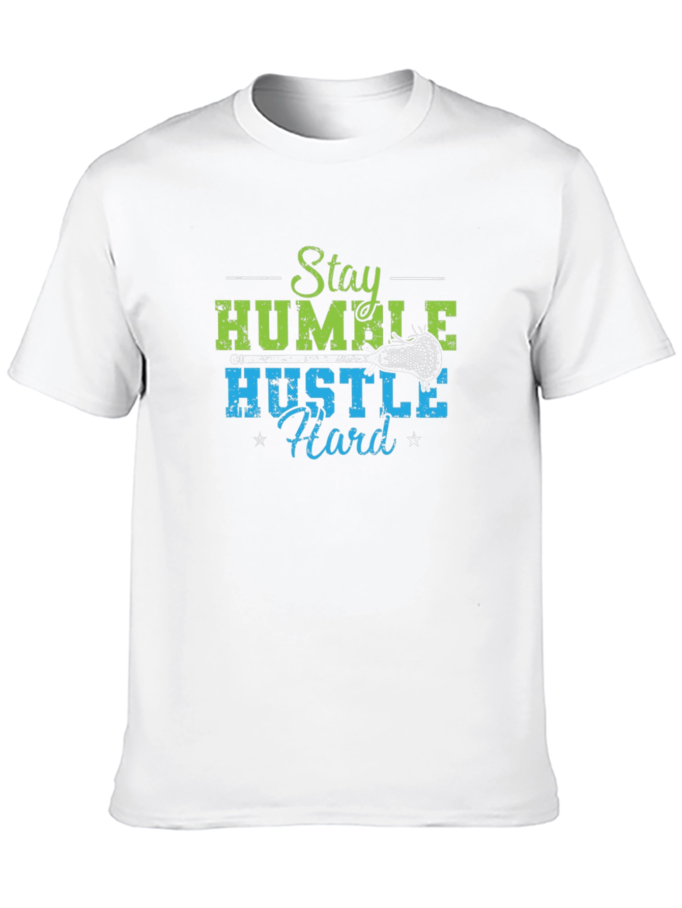 Camiseta Negra Stay Humble Hustle Hard Lacrosse