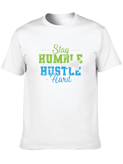 Camiseta Negra Stay Humble Hustle Hard Lacrosse
