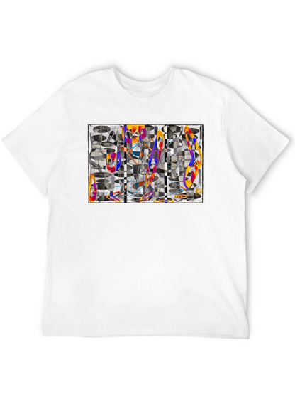 Camiseta Negra con Diseño Abstracto Moderno