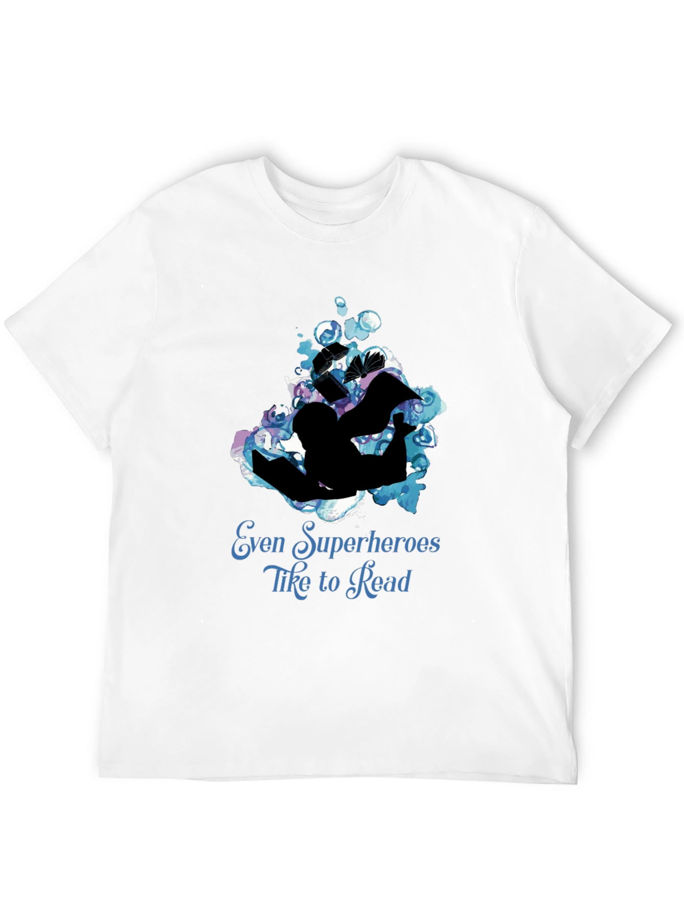 Camiseta Negra: Superhéroes Aman Leer