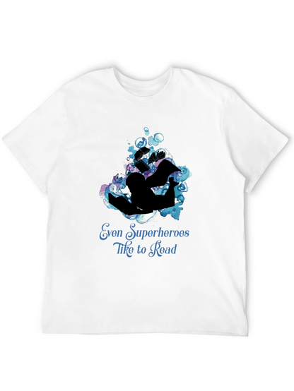 Camiseta Negra: Superhéroes Aman Leer