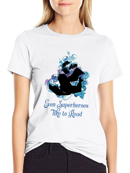 Camiseta Negra: Superhéroes Aman Leer