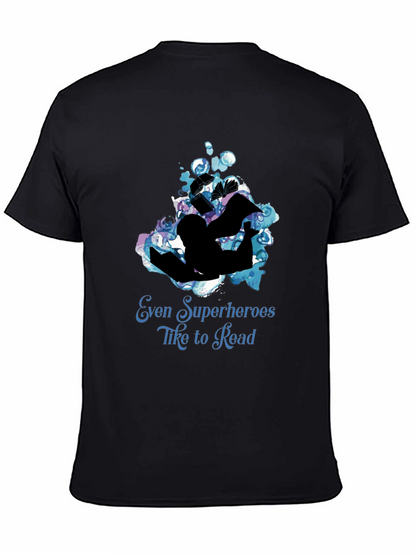 Camiseta Negra: Superhéroes Aman Leer