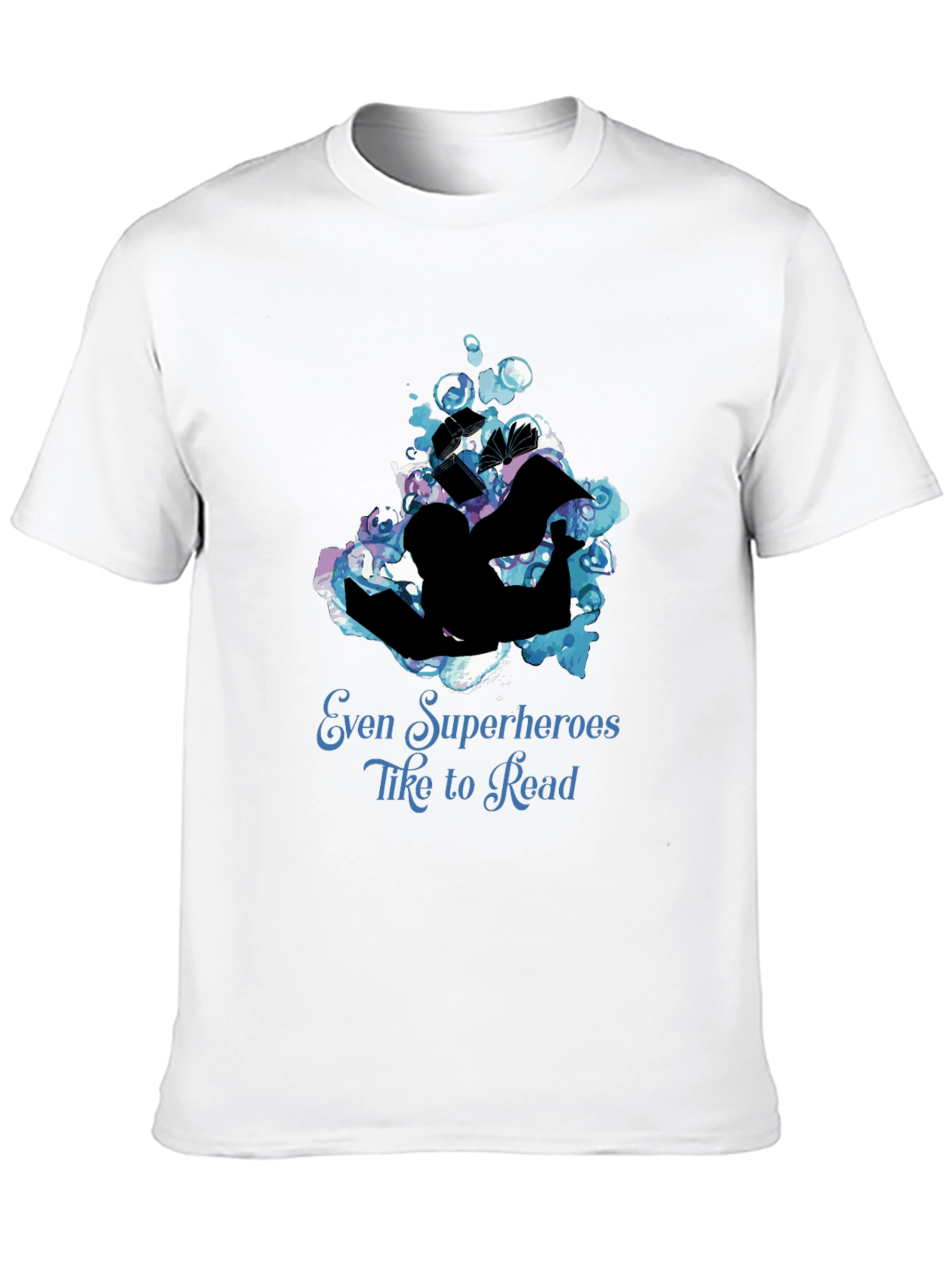 Camiseta Negra: Superhéroes Aman Leer