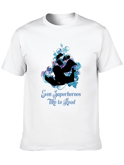 Camiseta Negra: Superhéroes Aman Leer