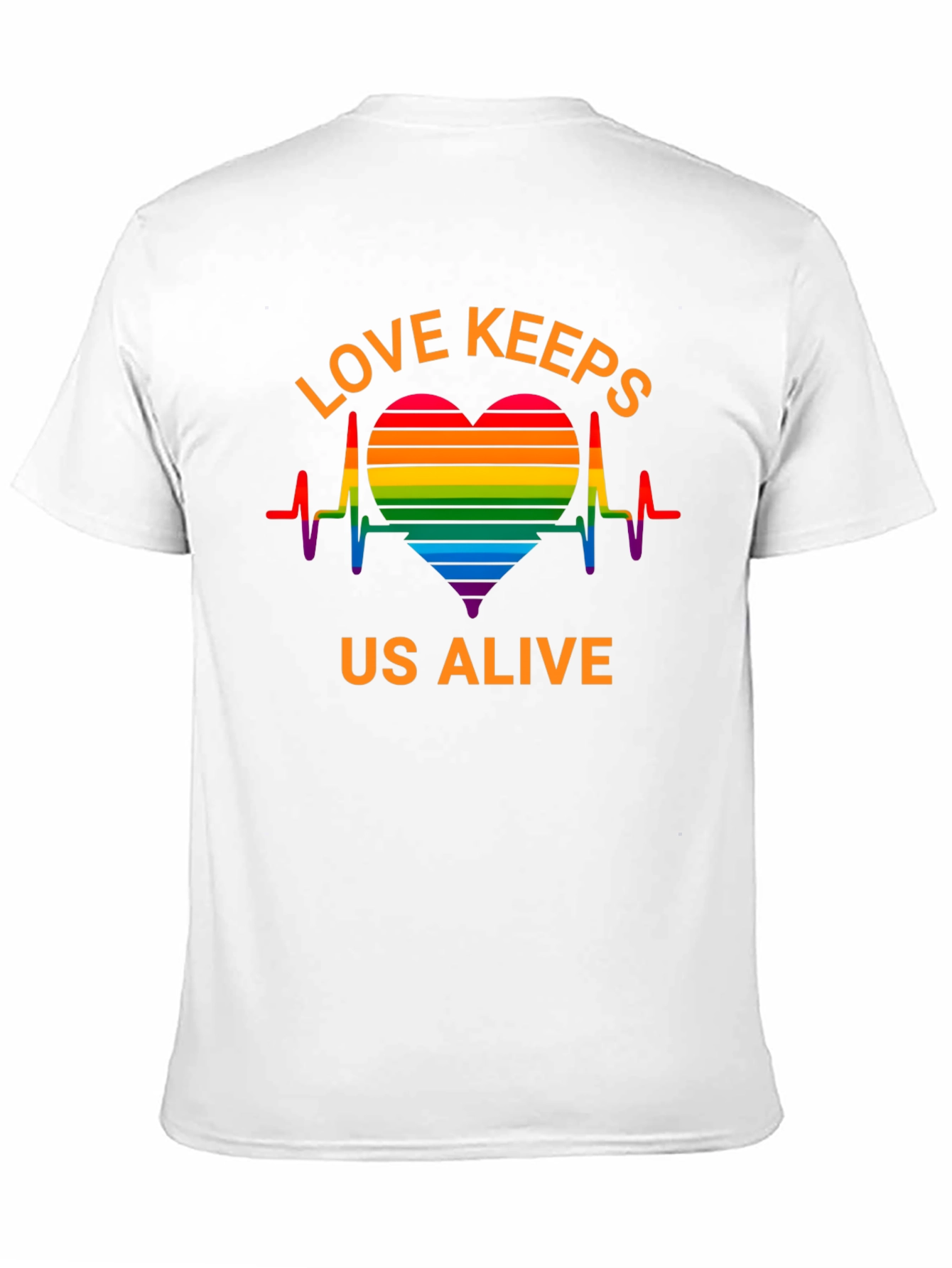Camiseta Negra LGBT El Amor Nos Mantiene Vivos