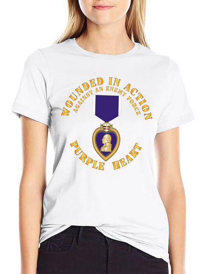 Camiseta Corazón Púrpura Herido en Acción