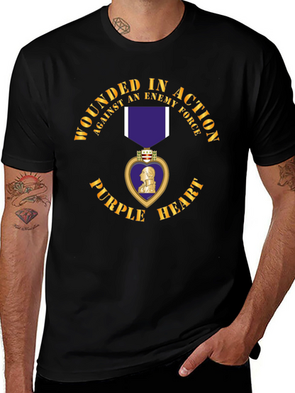 Camiseta Corazón Púrpura Herido en Acción