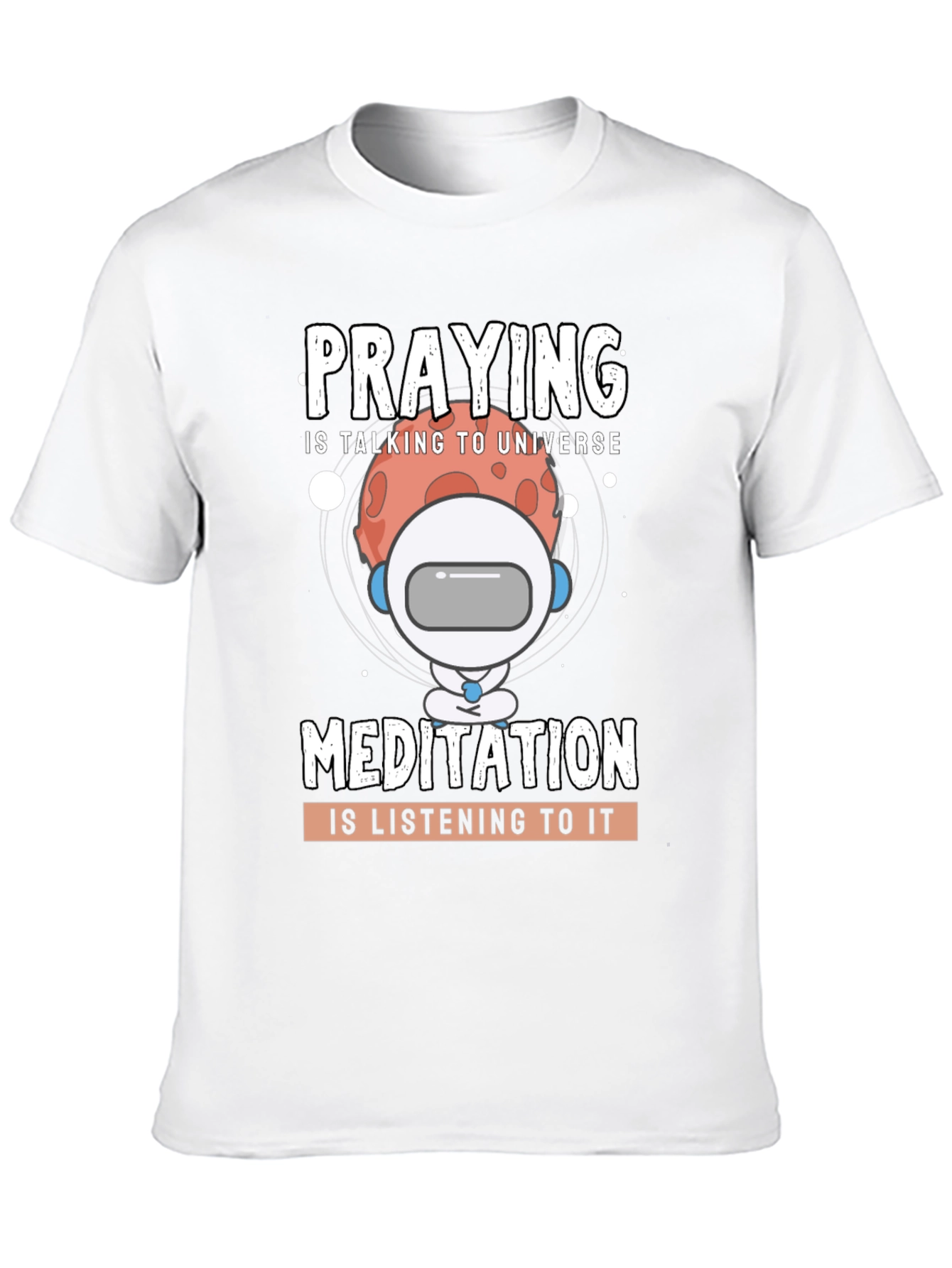 Camiseta Negra Unisex: Oración y Meditación Espacial