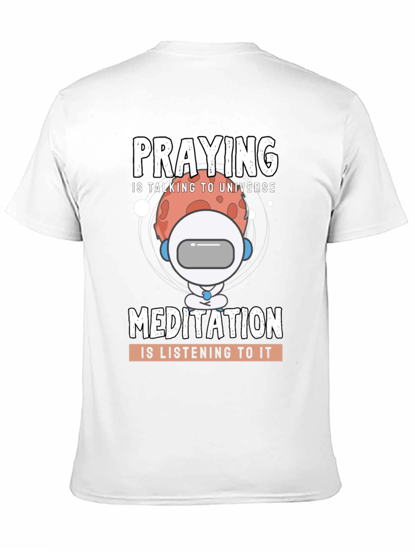 Camiseta Negra Unisex: Oración y Meditación Espacial