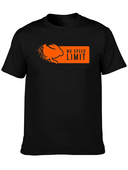 Camiseta Negra Conejo Sin Límite de Velocidad