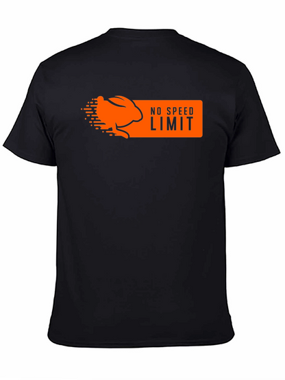 Camiseta Negra Conejo Sin Límite de Velocidad