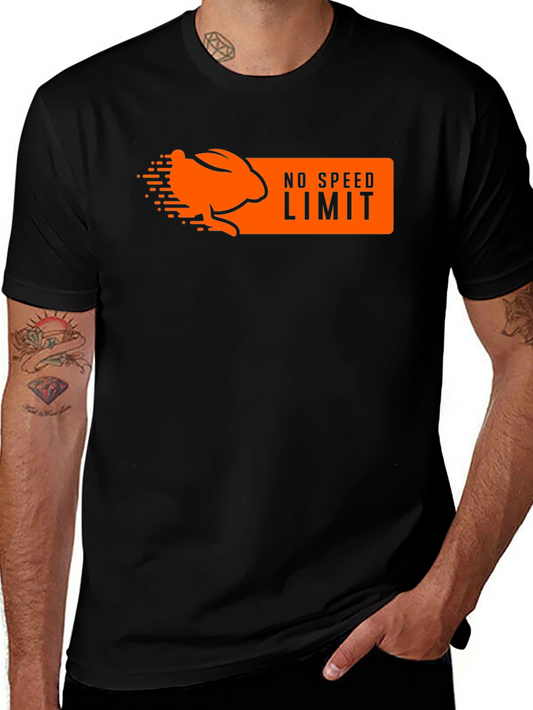 Camiseta Negra Conejo Sin Límite de Velocidad