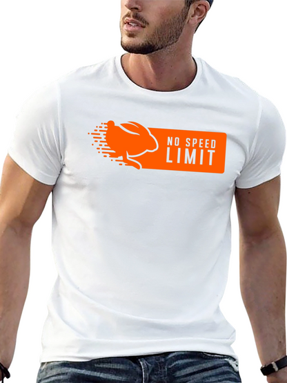Camiseta Negra Conejo Sin Límite de Velocidad