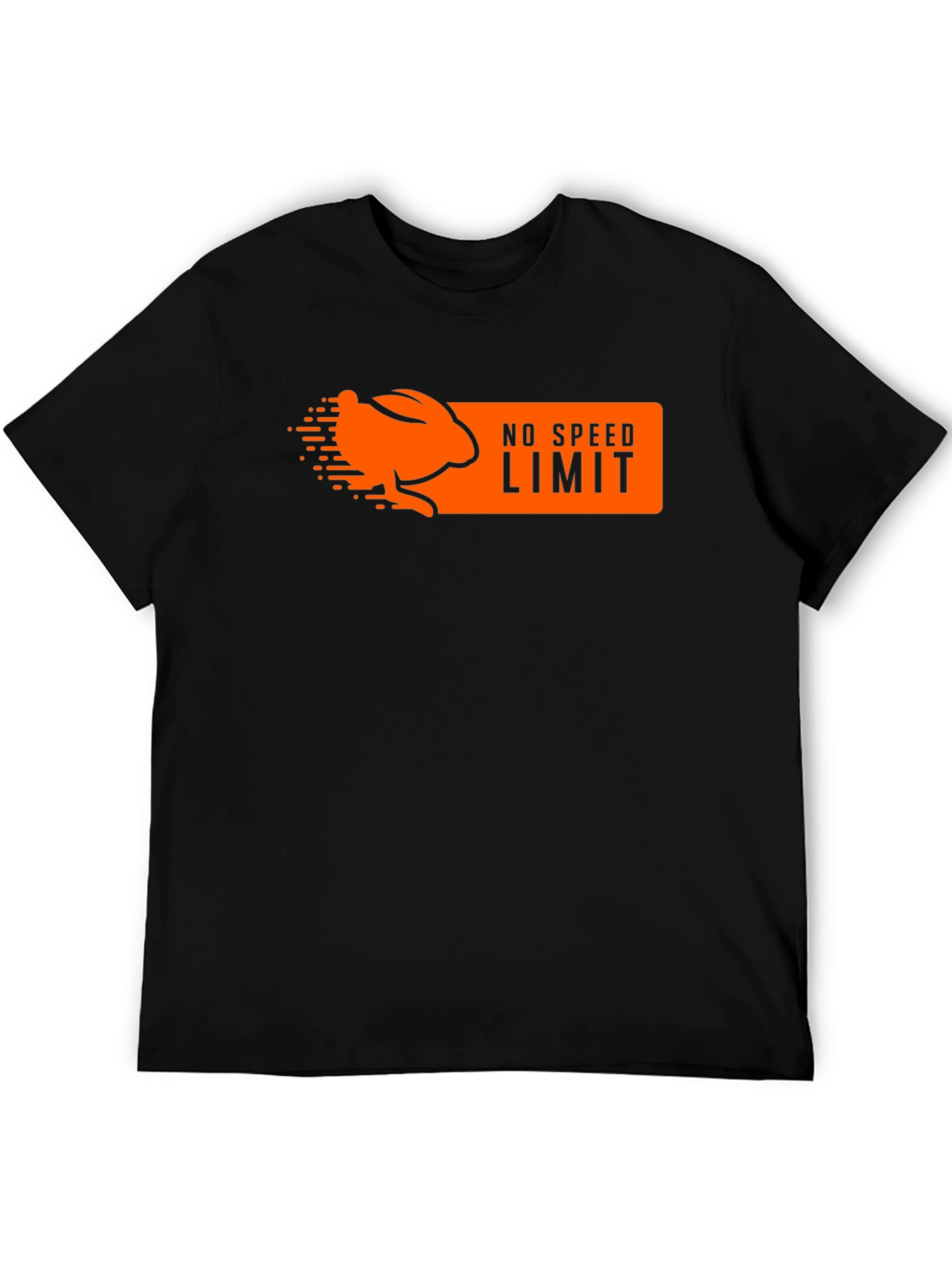 Camiseta Negra Conejo Sin Límite de Velocidad