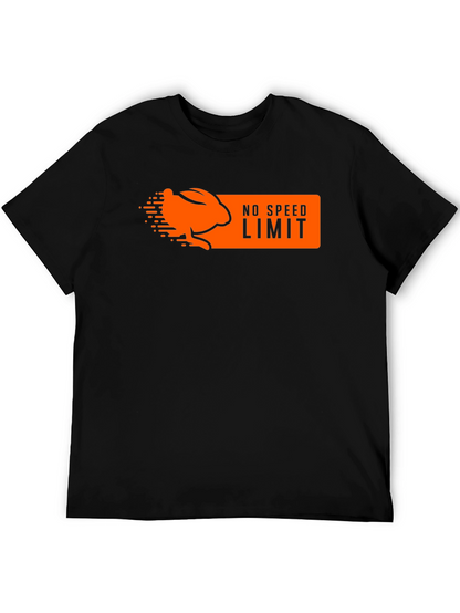 Camiseta Negra Conejo Sin Límite de Velocidad