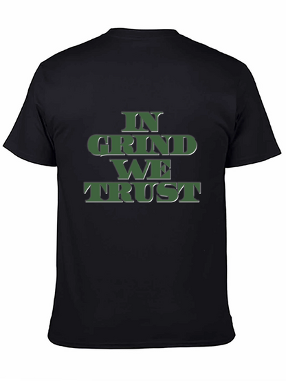 Camiseta Negra In Grind We Trust para Hombre