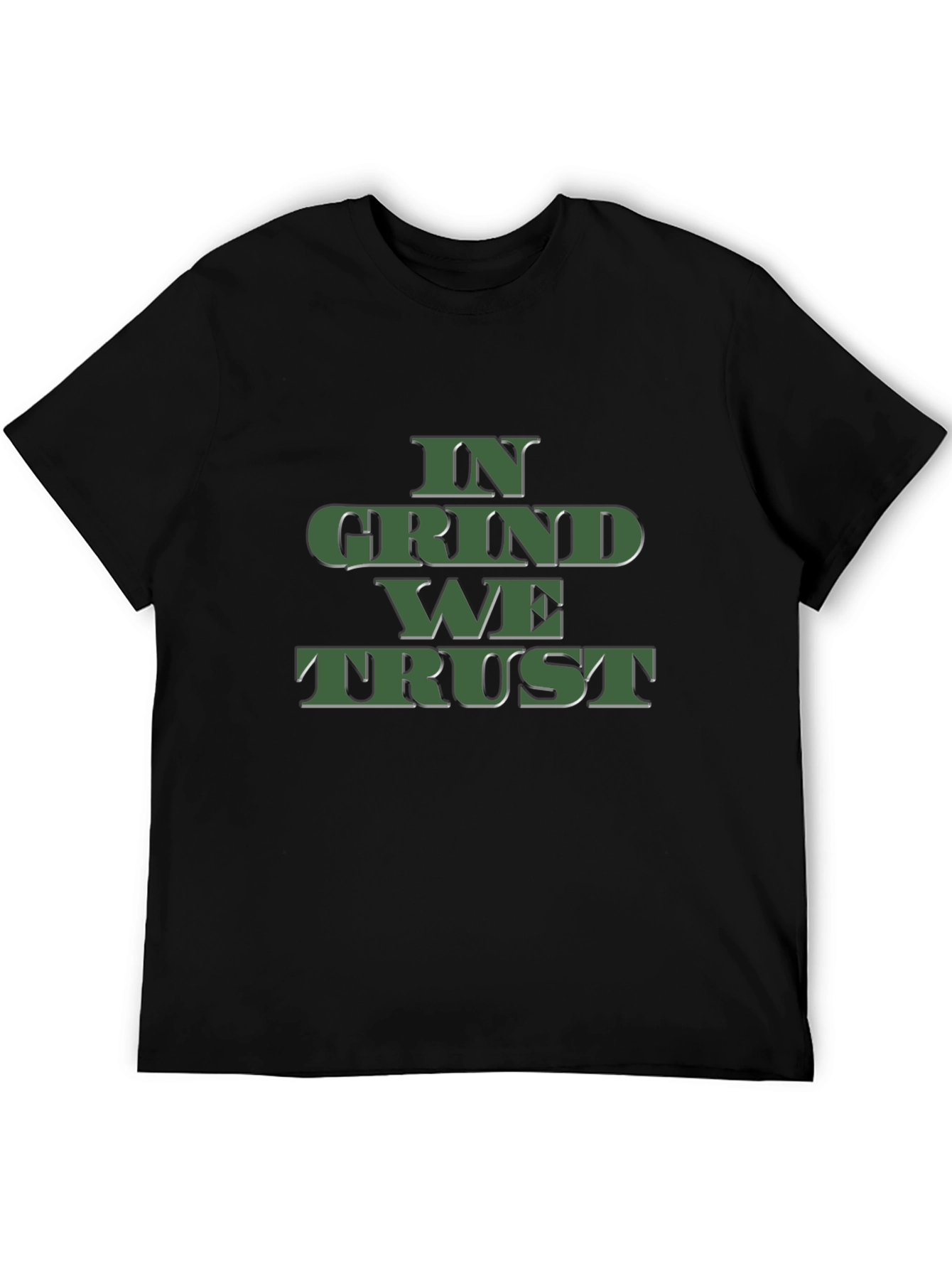 Camiseta Negra In Grind We Trust para Hombre