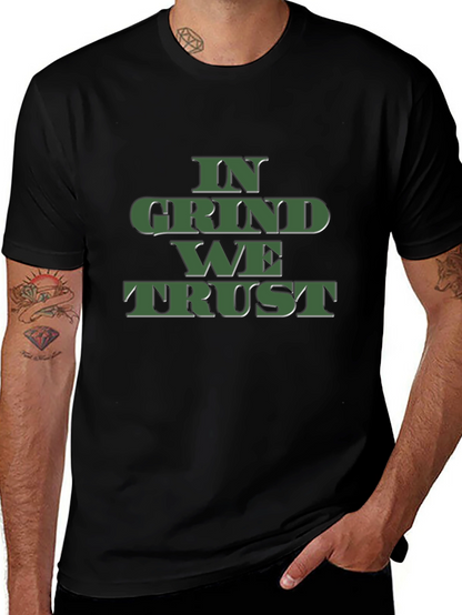 Camiseta Negra In Grind We Trust para Hombre