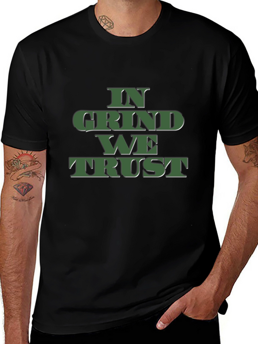 Camiseta Negra In Grind We Trust para Hombre