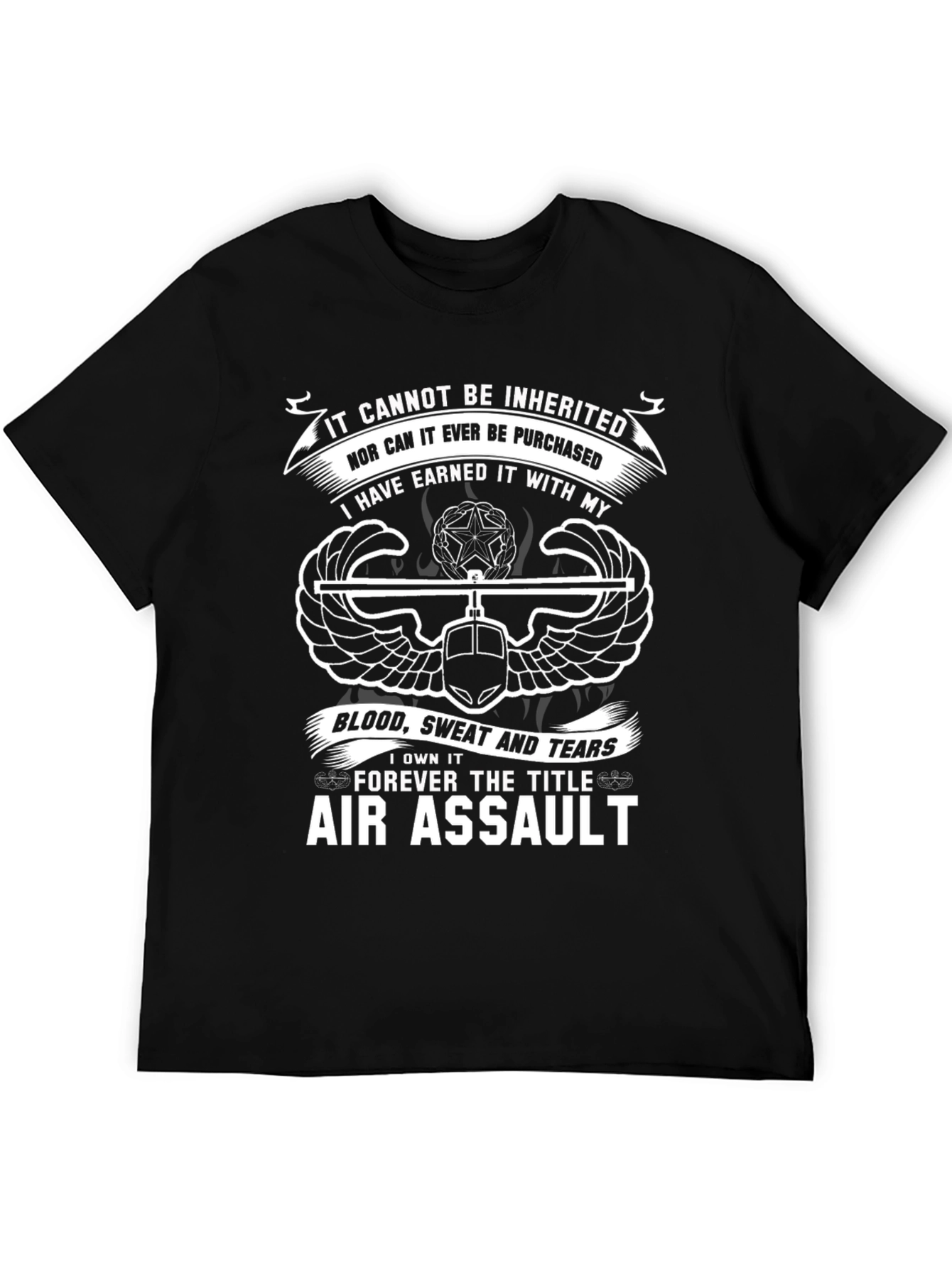 Camiseta Negra Air Assault - Orgullo Militar