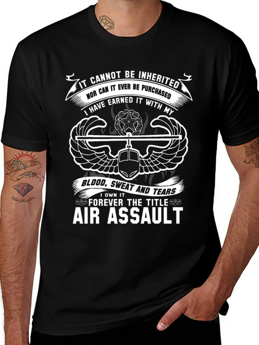 Camiseta Negra Air Assault - Orgullo Militar
