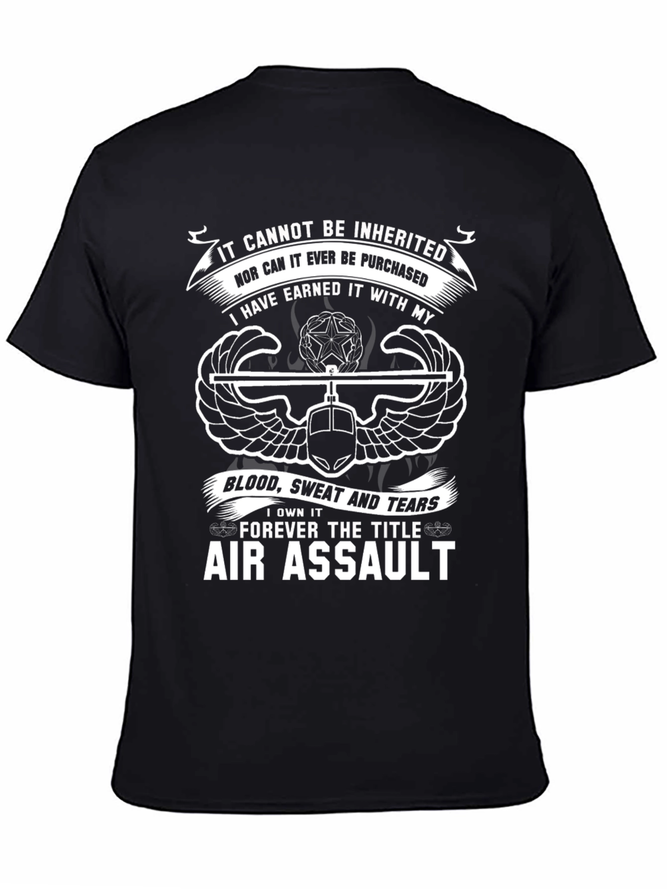 Camiseta Negra Air Assault - Orgullo Militar