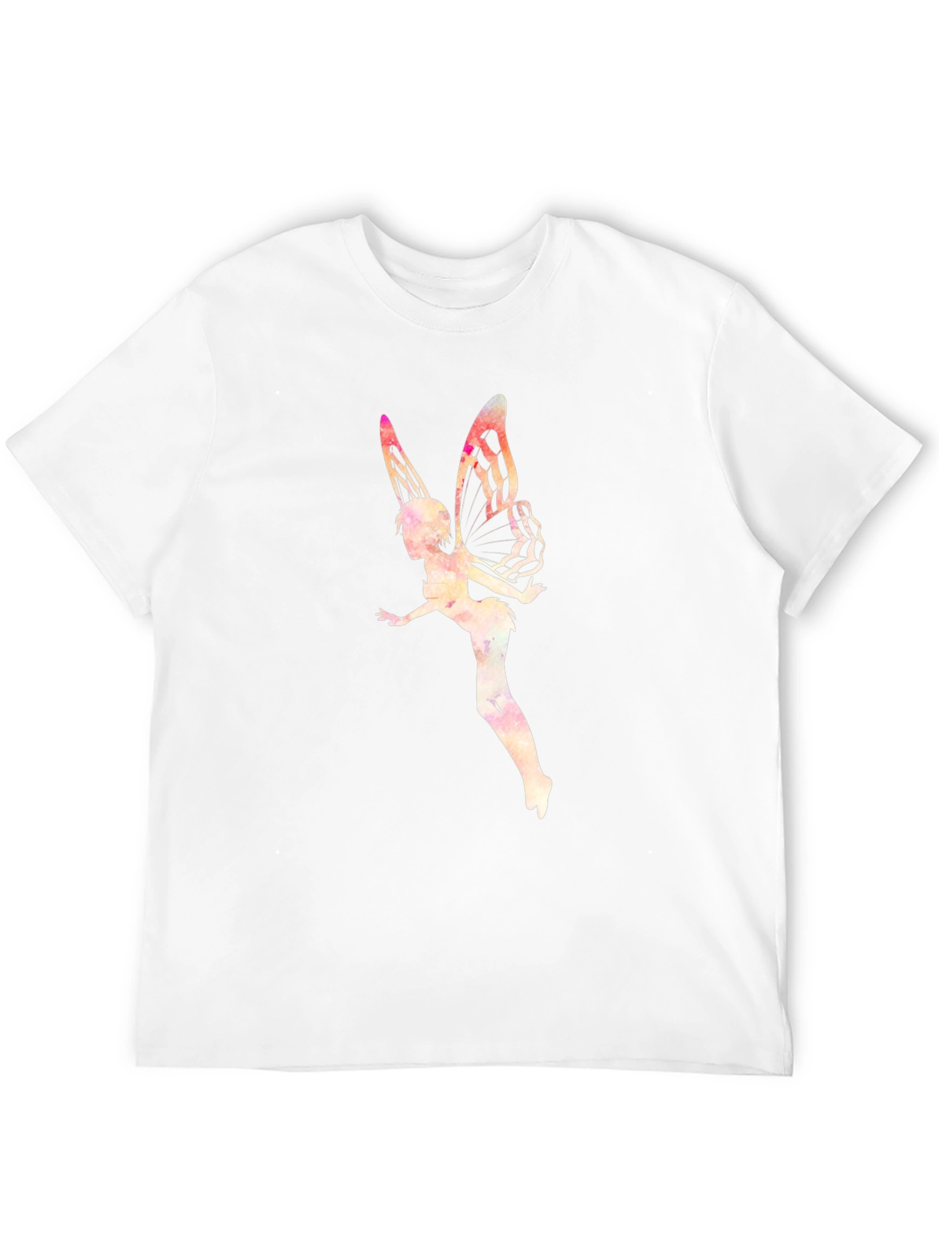 Camiseta Negra con Diseño de Hada Acuarela