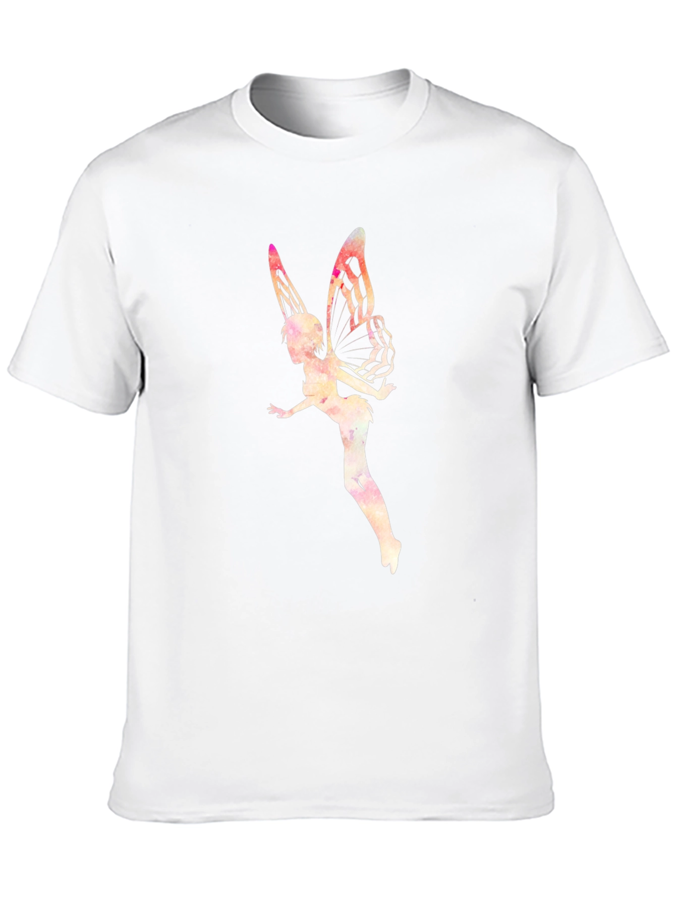 Camiseta Negra con Diseño de Hada Acuarela