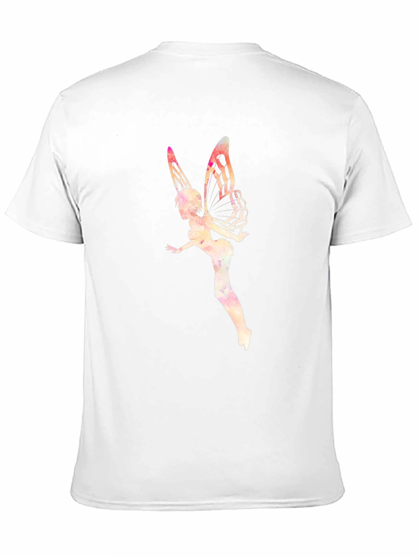 Camiseta Negra con Diseño de Hada Acuarela