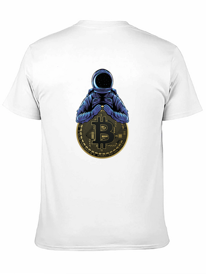 Camiseta Negra Astronauta Bitcoin Crypto