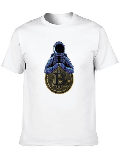Camiseta Negra Astronauta Bitcoin Crypto