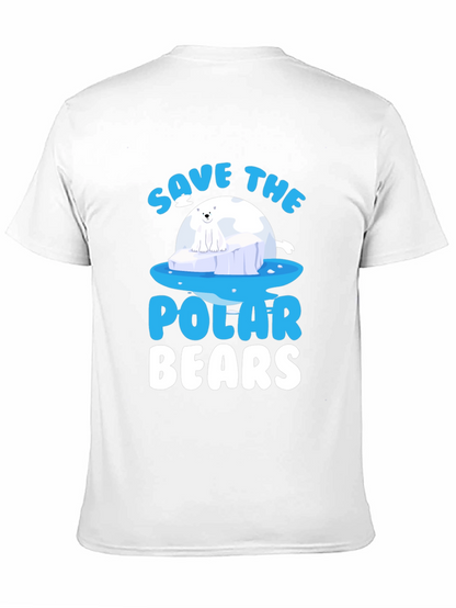 Camiseta Negra Salvar Osos Polares - Diseño Gráfico