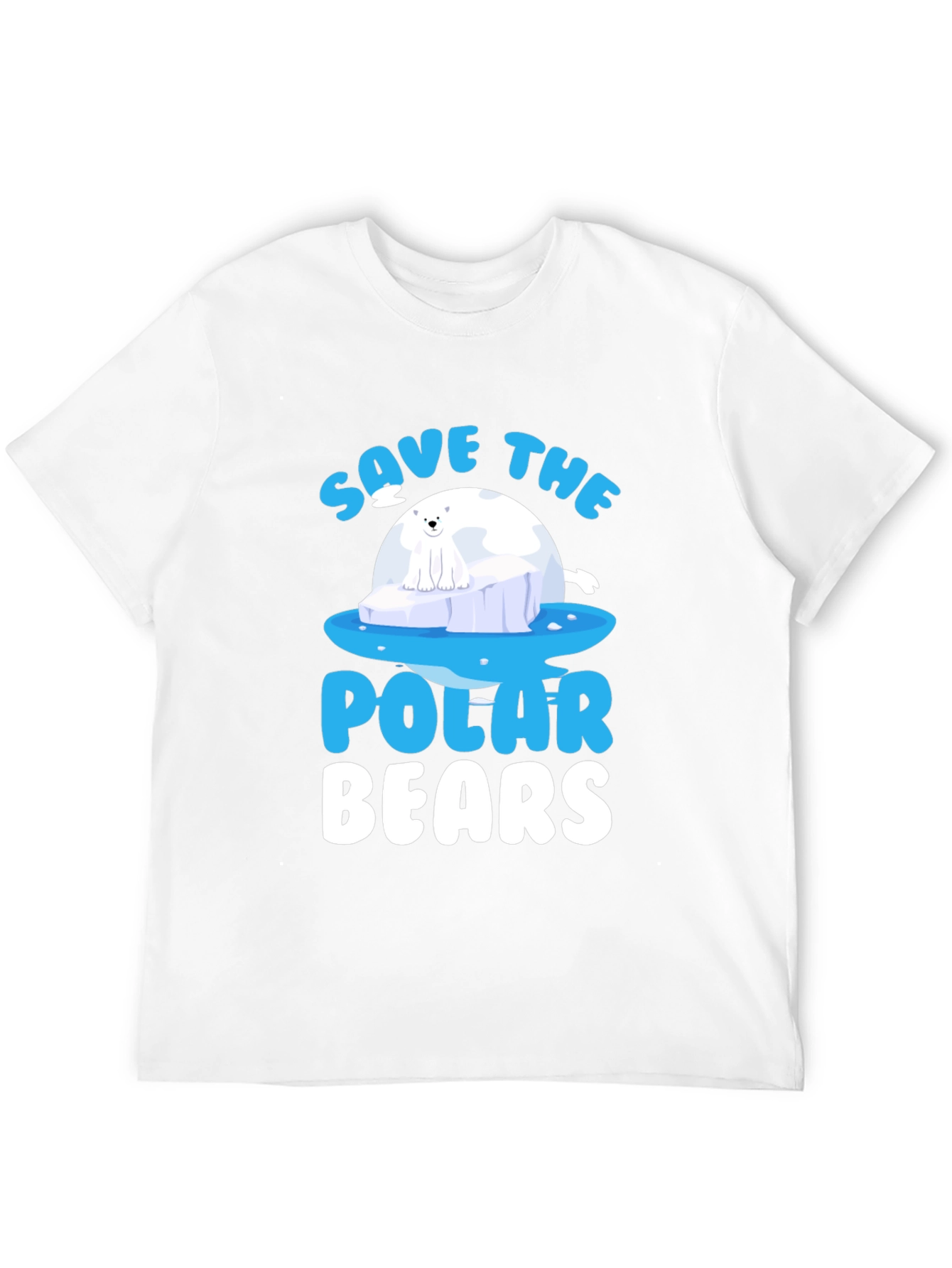 Camiseta Negra Salvar Osos Polares - Diseño Gráfico