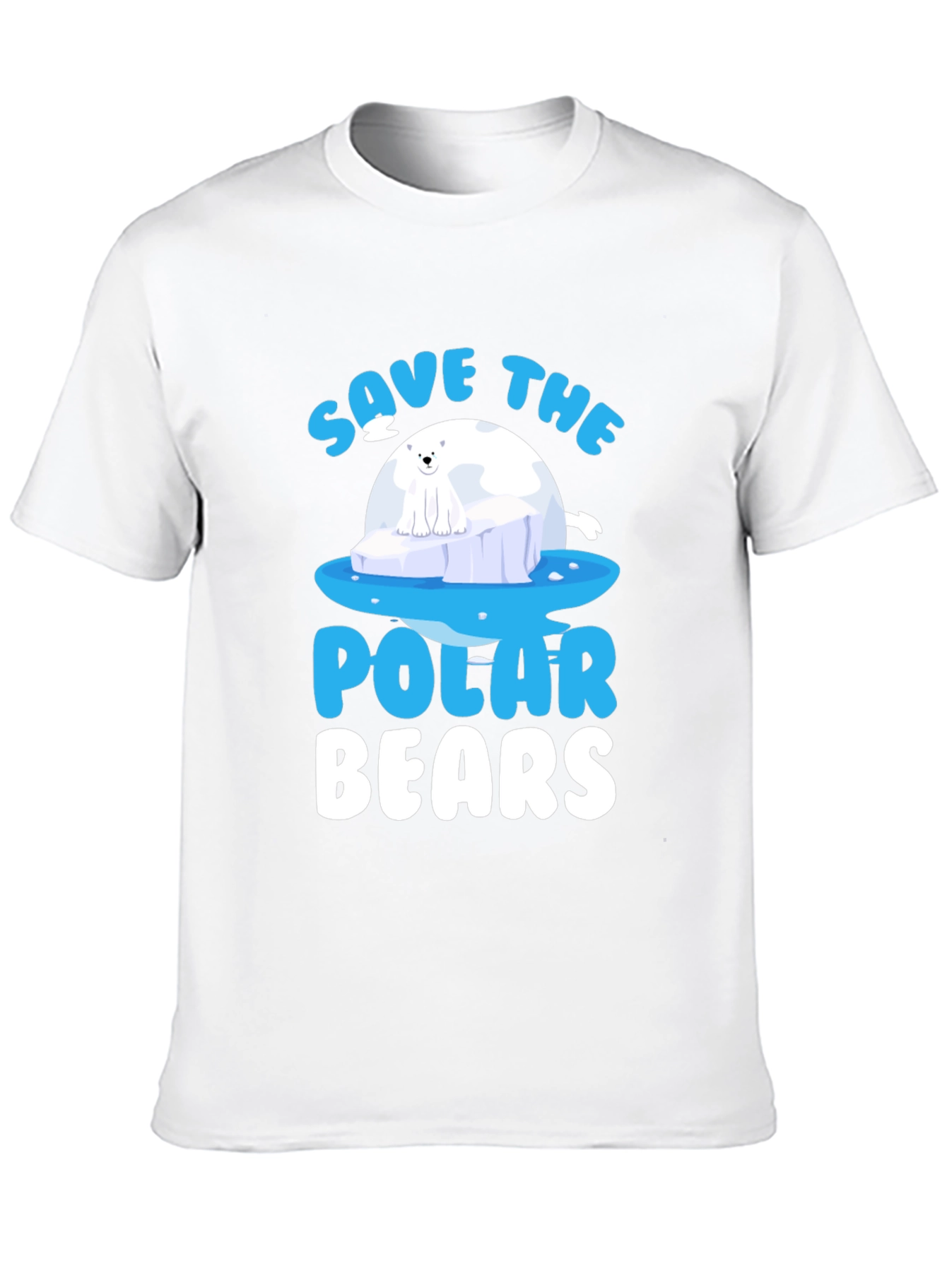 Camiseta Negra Salvar Osos Polares - Diseño Gráfico