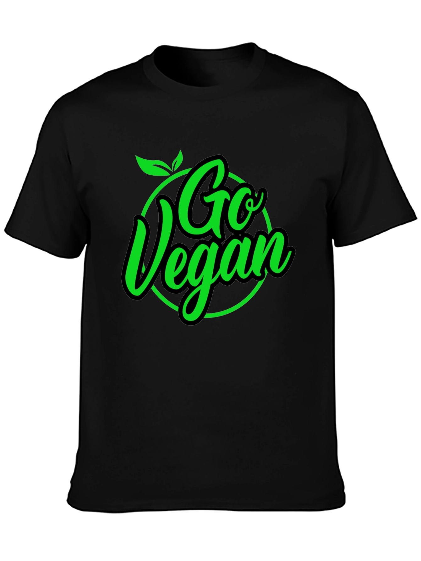 Camiseta Negra Go Vegan para Hombre