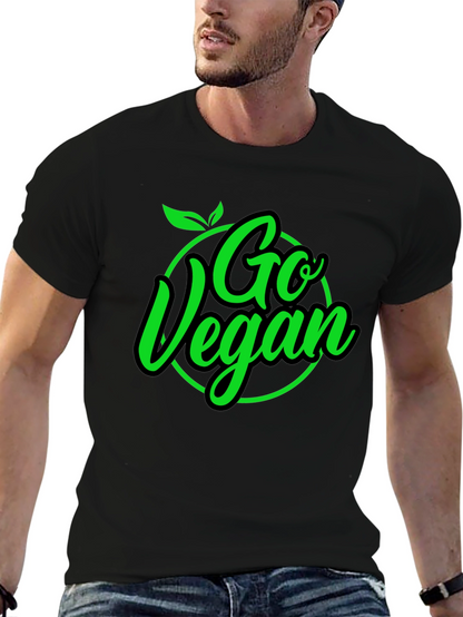 Camiseta Negra Go Vegan para Hombre