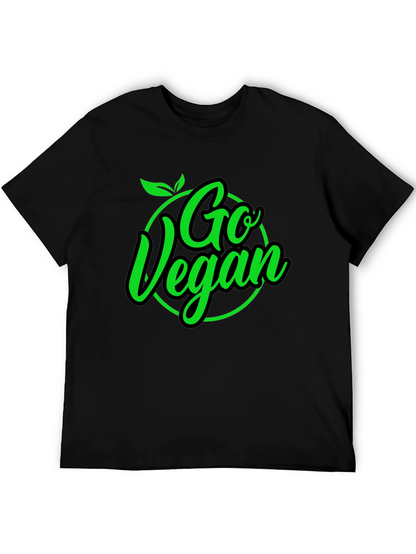 Camiseta Negra Go Vegan para Hombre