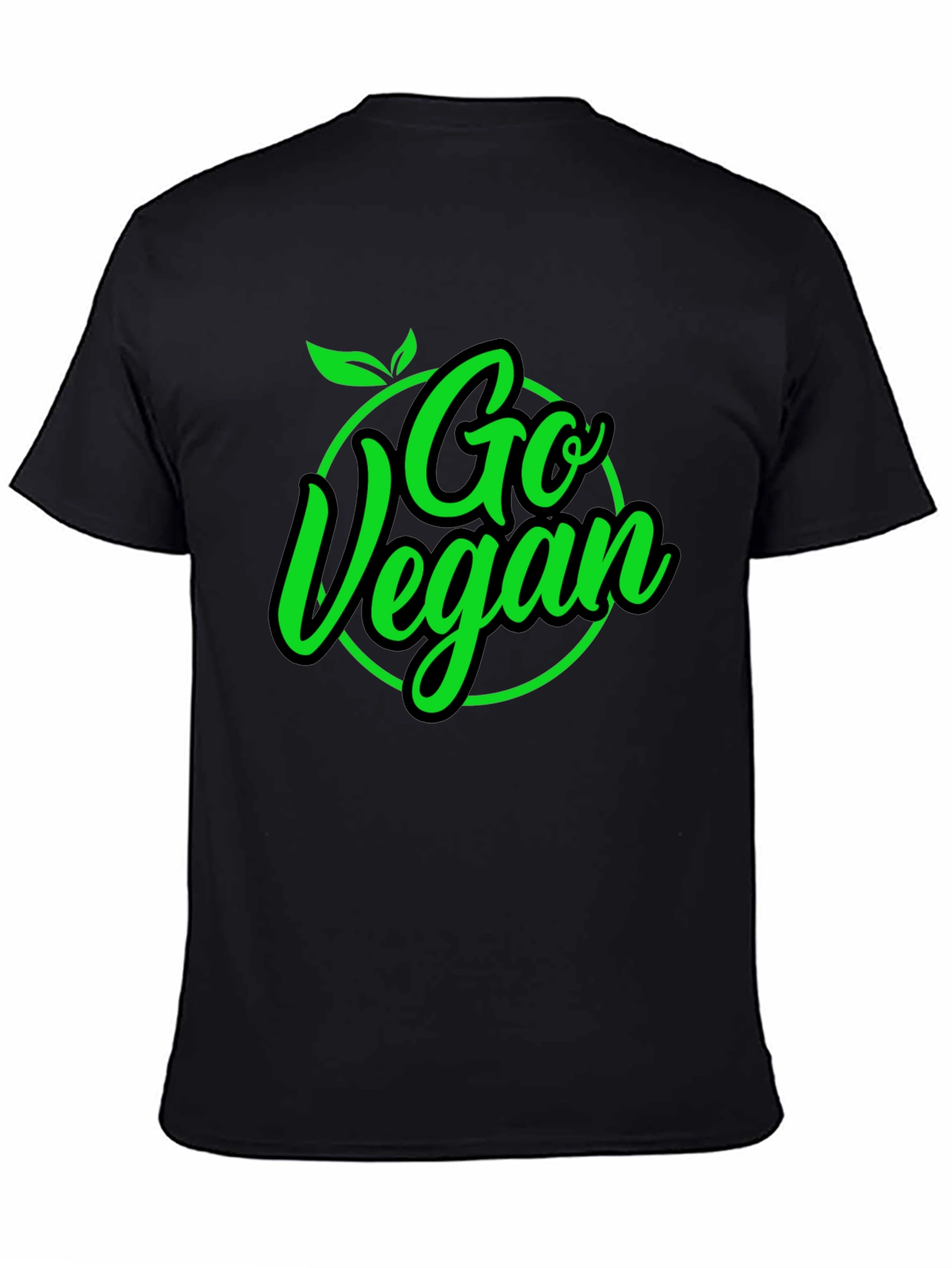 Camiseta Negra Go Vegan para Hombre